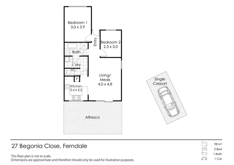 Floorplan of Homely unit listing, 27 Begonia Close, Ferndale WA 6148