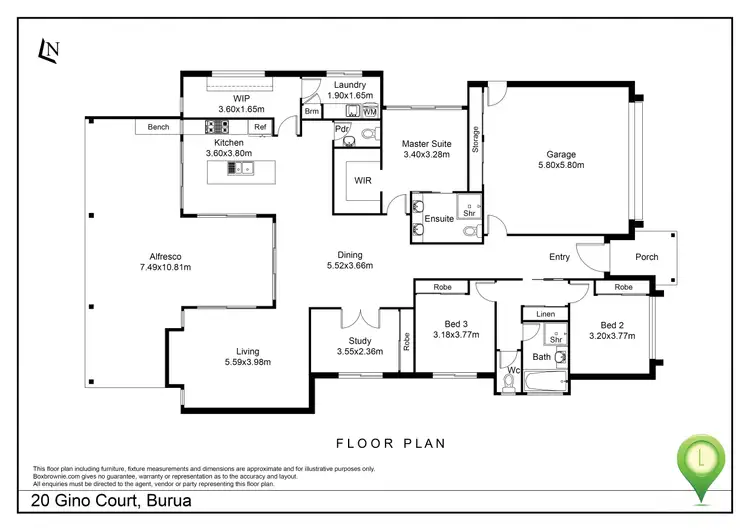 Floorplan of Homely house listing, 20 Gino Court, Burua QLD 4680