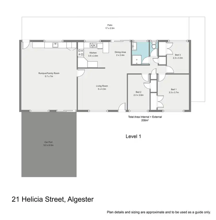 Floorplan of Homely house listing, 21 Helicia Street, Algester QLD 4115