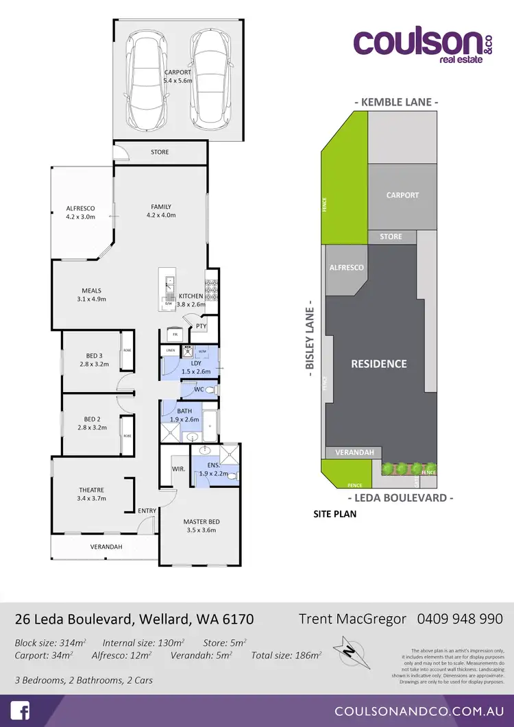 Floorplan of Homely house listing, 26 Leda Boulevard, Wellard WA 6170