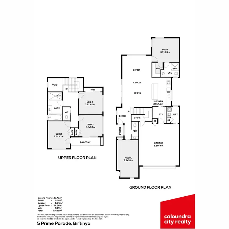 Floorplan of Homely house listing, 5 Prime Parade, Birtinya QLD 4575