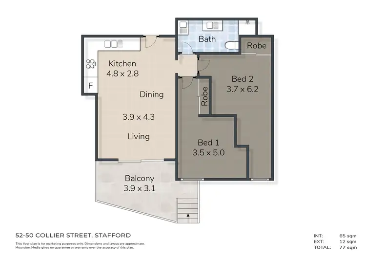Floorplan of Homely unit listing, 52/50 Collier Street, Stafford QLD 4053