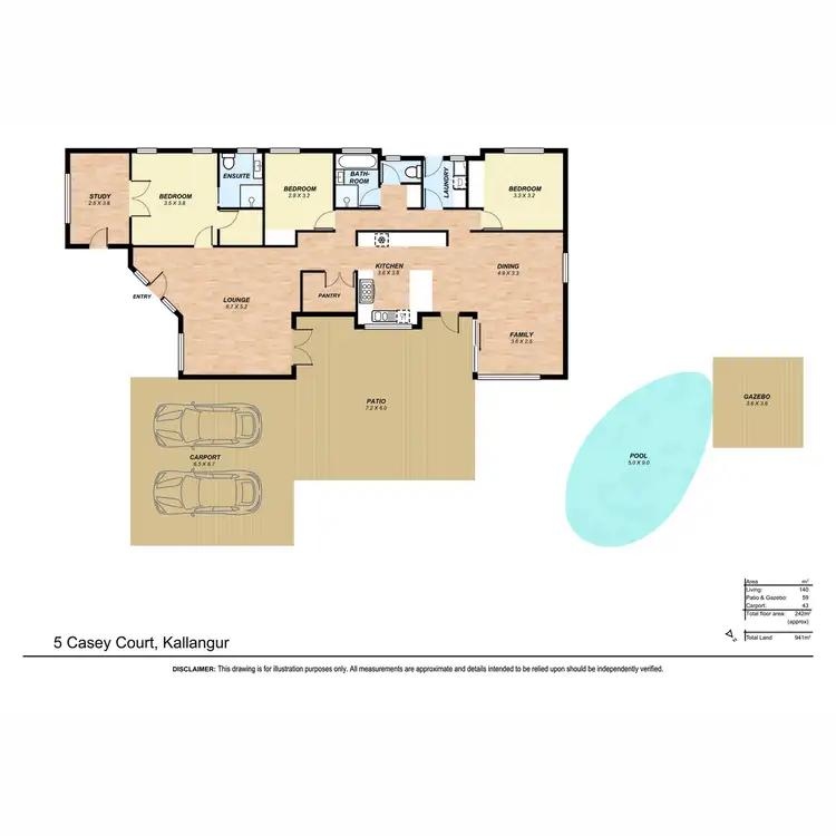 Floorplan of Homely house listing, 5 Casey Court, Kallangur QLD 4503