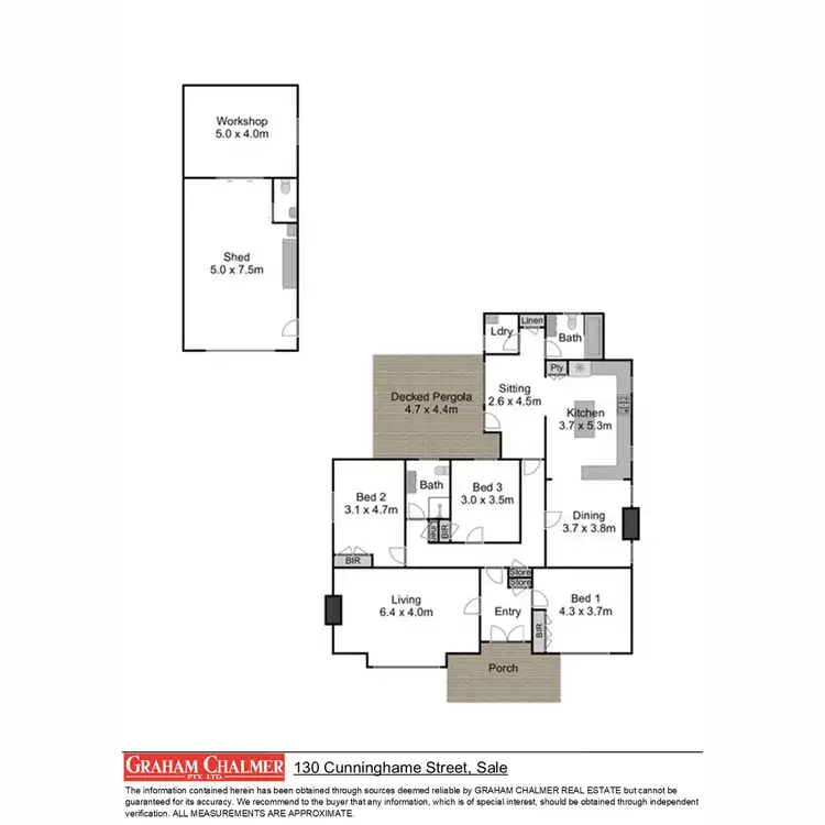 Floorplan of Homely house listing, 130 Cunninghame Street, Sale VIC 3850