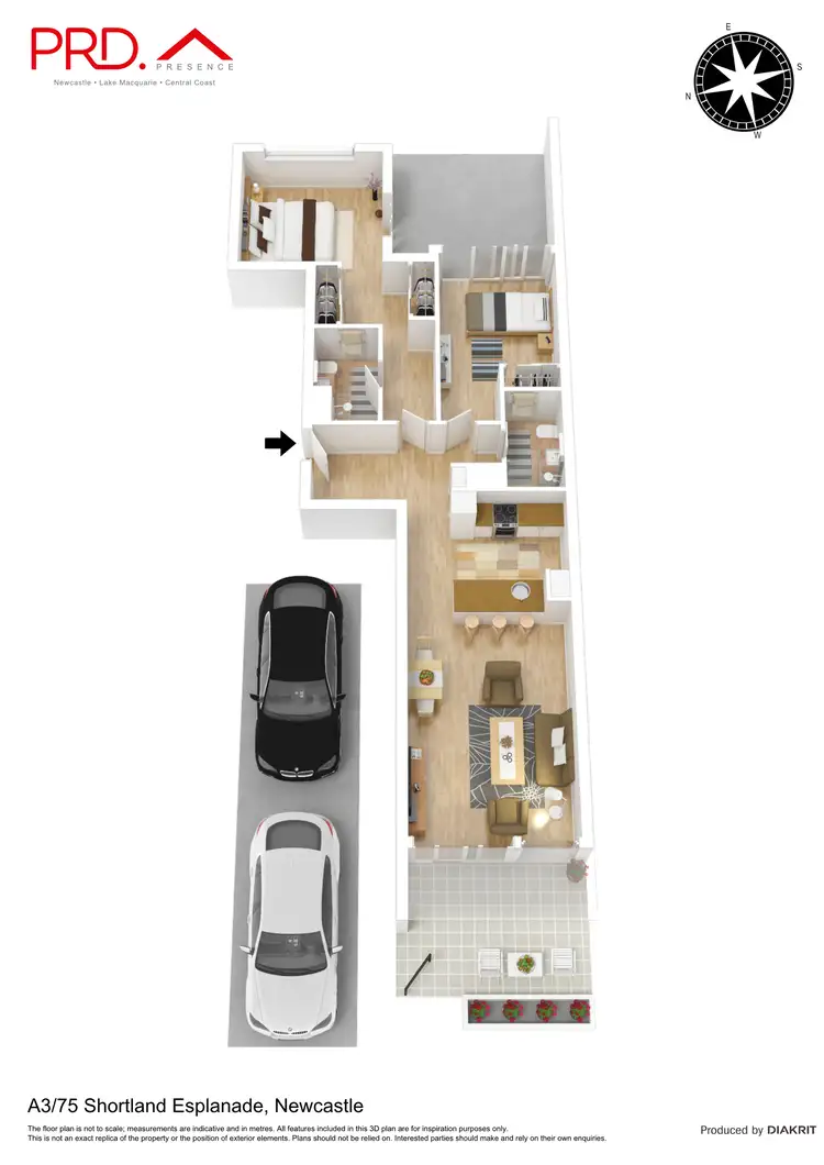 Floorplan of Homely apartment listing, A3/75 Shortland Esplanade, Newcastle NSW 2300