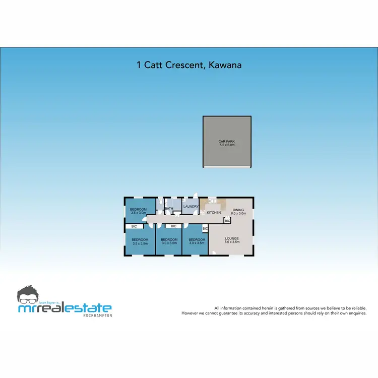 Floorplan of Homely house listing, 1 Catt Crescent, Kawana QLD 4701