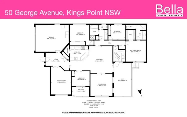 Floorplan of Homely house listing, 50 George Avenue, Kings Point NSW 2539