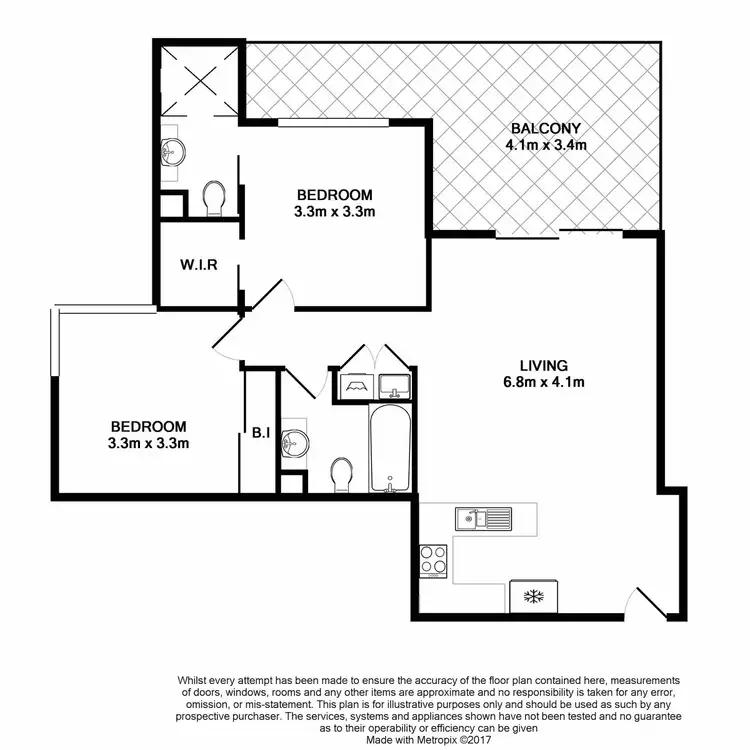 Floorplan of Homely apartment listing, 703/100 Bowen Street, Spring Hill QLD 4000