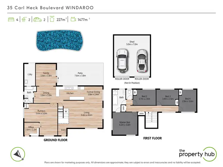 Floorplan of Homely house listing, 35 Carl Heck Bvd, Windaroo QLD 4207
