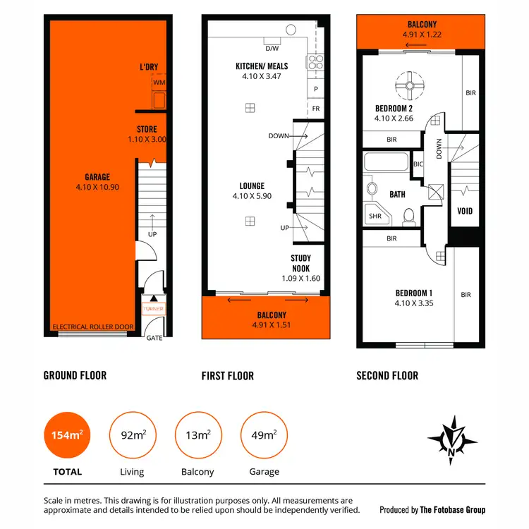 Floorplan of Homely townhouse listing, 5A Veale Lane, Adelaide SA 5000