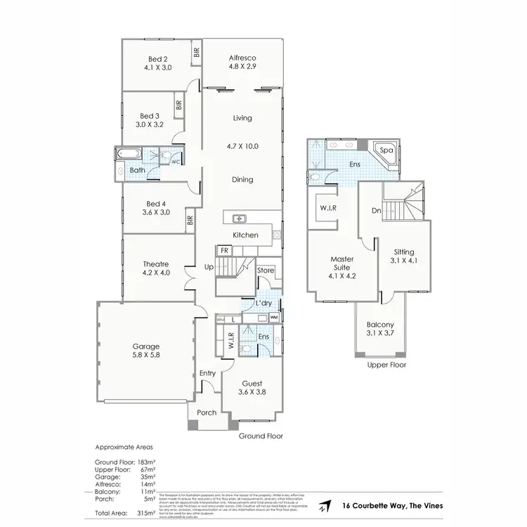 Floorplan of Homely house listing, 16 Courbette Way, The Vines WA 6069