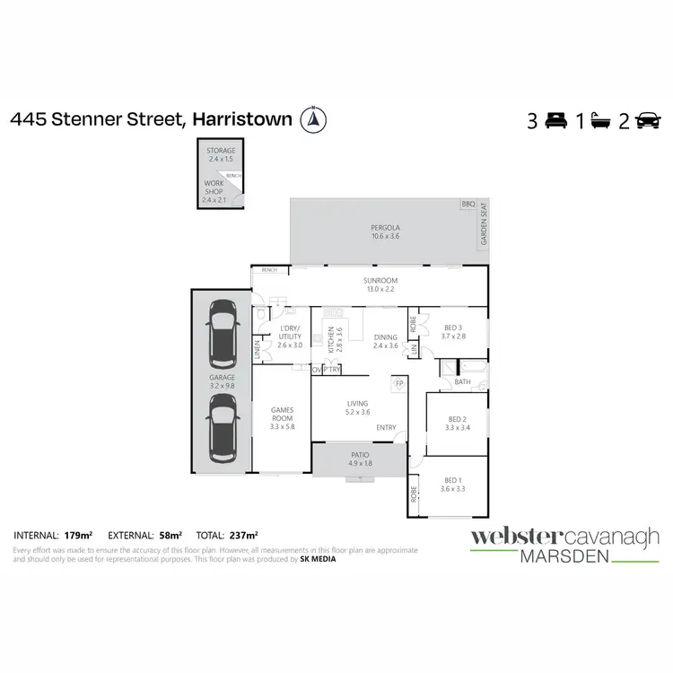 Floorplan of Homely house listing, 445 Stenner Street, Harristown QLD 4350