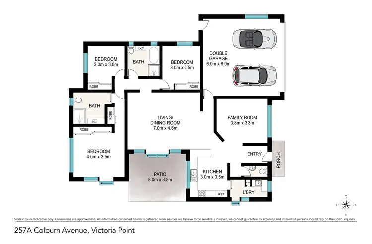 Floorplan of Homely semi-detached listing, 1 & 2/257 Colburn Avenue, Victoria Point QLD 4165