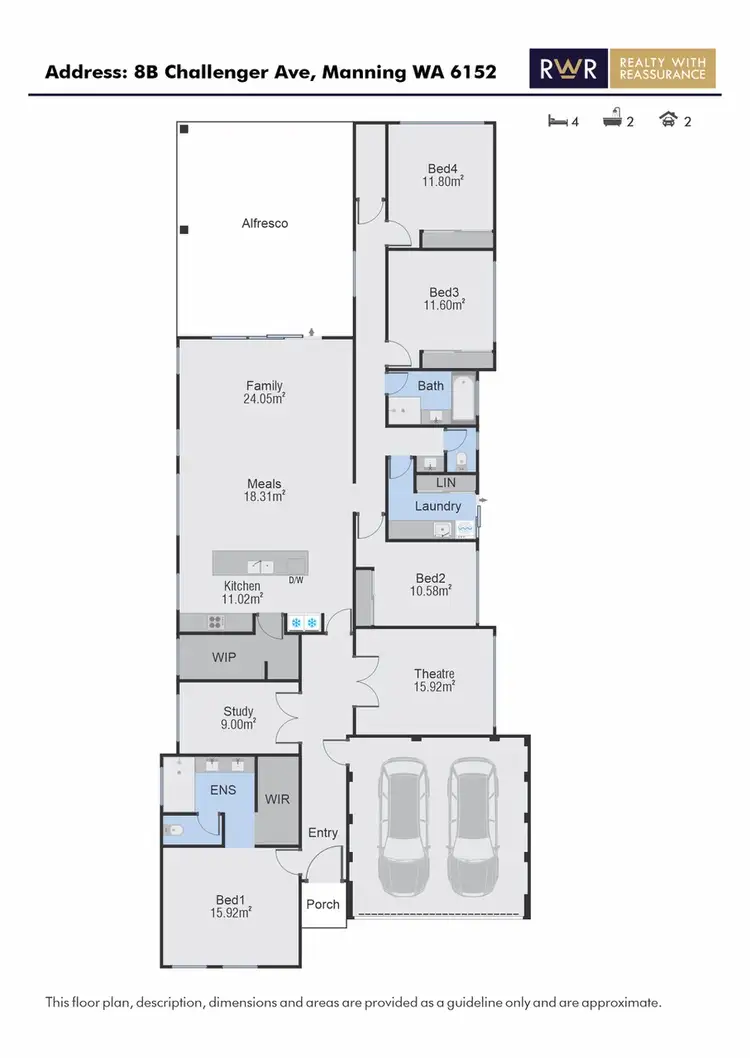 Floorplan of Homely house listing, 8B Challenger Avenue, Manning WA 6152