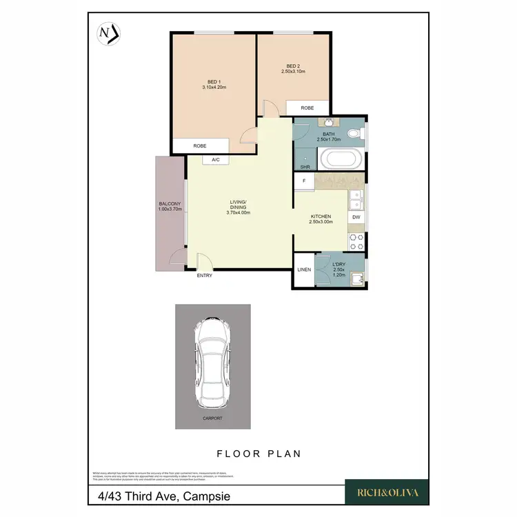 Floorplan of Homely apartment listing, 4/43 Third Avenue, Campsie NSW 2194