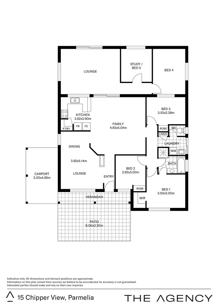 Floorplan of Homely house listing, 15 Chipper View, Parmelia WA 6167