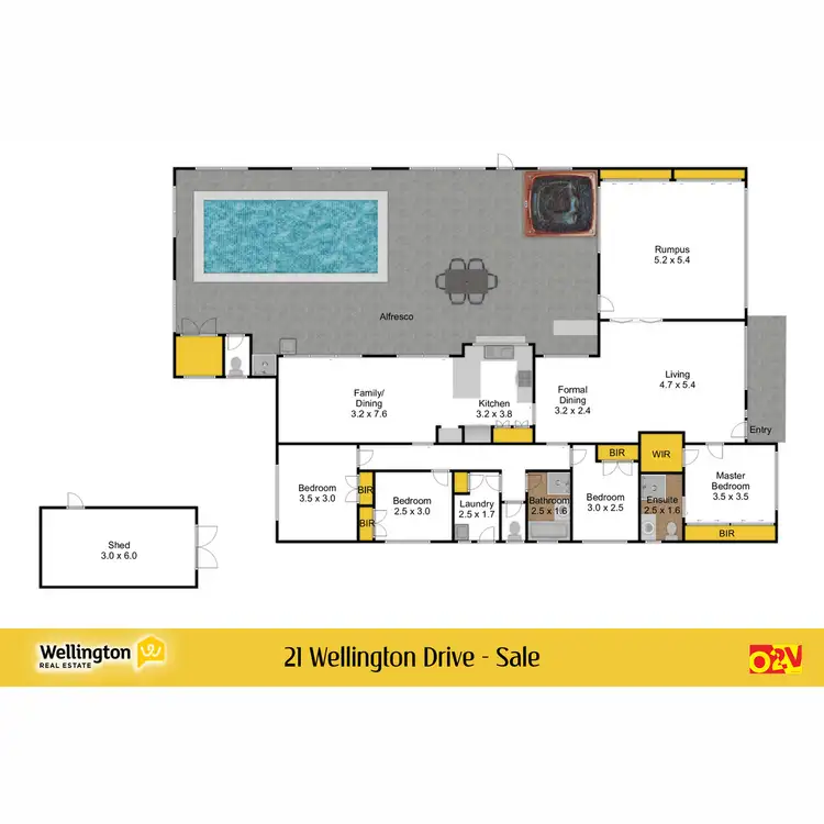 Floorplan of Homely house listing, 21 Wellington Drive, Sale VIC 3850