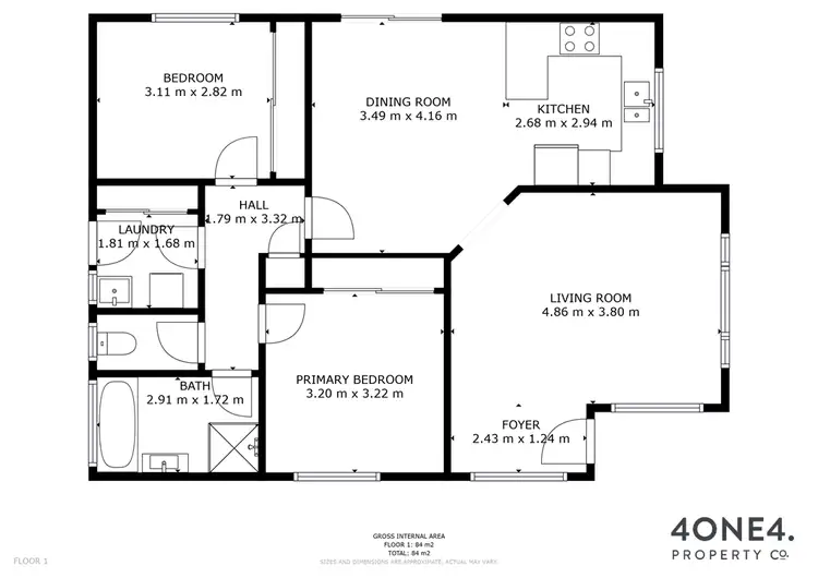Floorplan of Homely unit listing, 4/5 Magnolia Court, Brighton TAS 7030