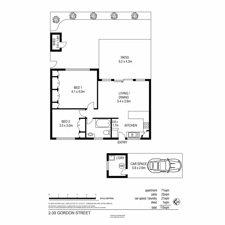 Floorplan of Homely unit listing, 2/39 Gordon Street, Gordon Park QLD 4031