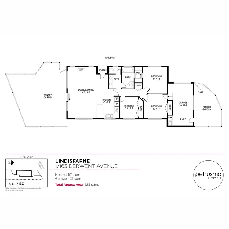 Floorplan of Homely unit listing, 1/163 Derwent Avenue, Lindisfarne TAS 7015