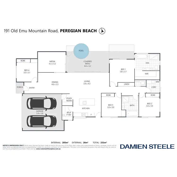 Floorplan of Homely house listing, 191 Old Emu Mountain Road, Peregian Beach QLD 4573