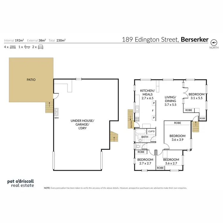 Floorplan of Homely house listing, 189 Edington Street, Berserker QLD 4701