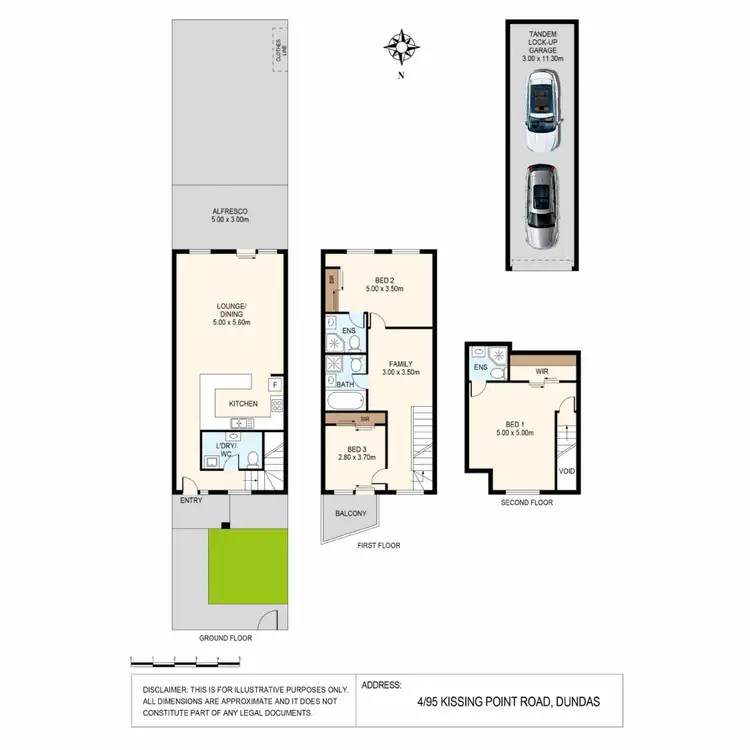 Floorplan of Homely townhouse listing, 4/95 Kissing Point Road, Dundas NSW 2117