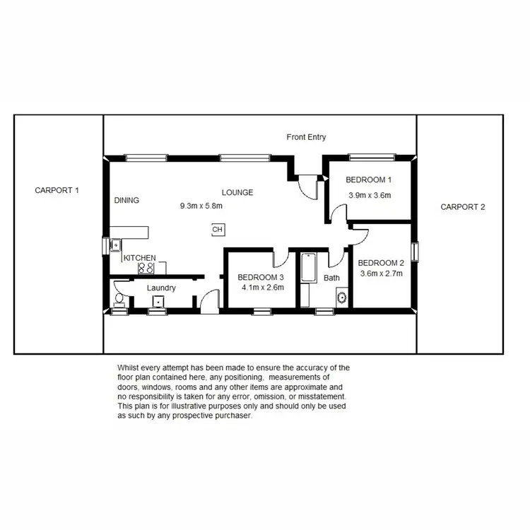 Floorplan of Homely house listing, 38- 41 Wolseley Tce, Quorn SA 5433
