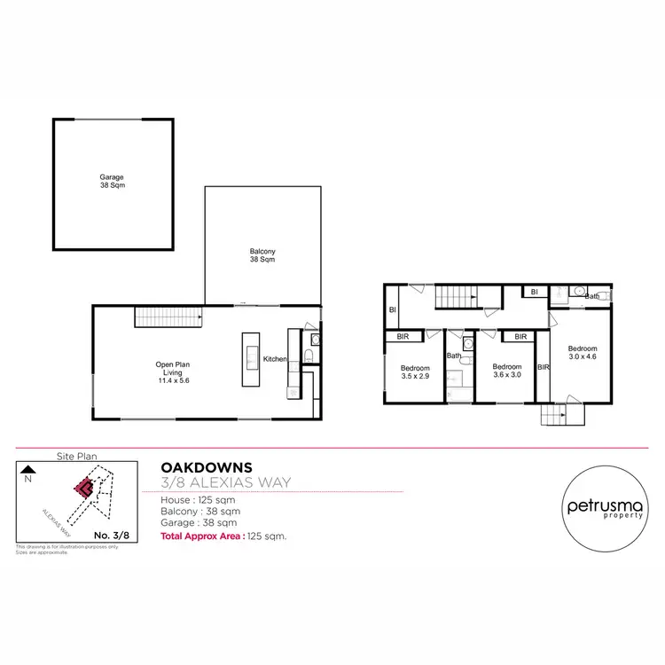 Floorplan of Homely villa listing, 3/8 Alexias Way, Oakdowns TAS 7019