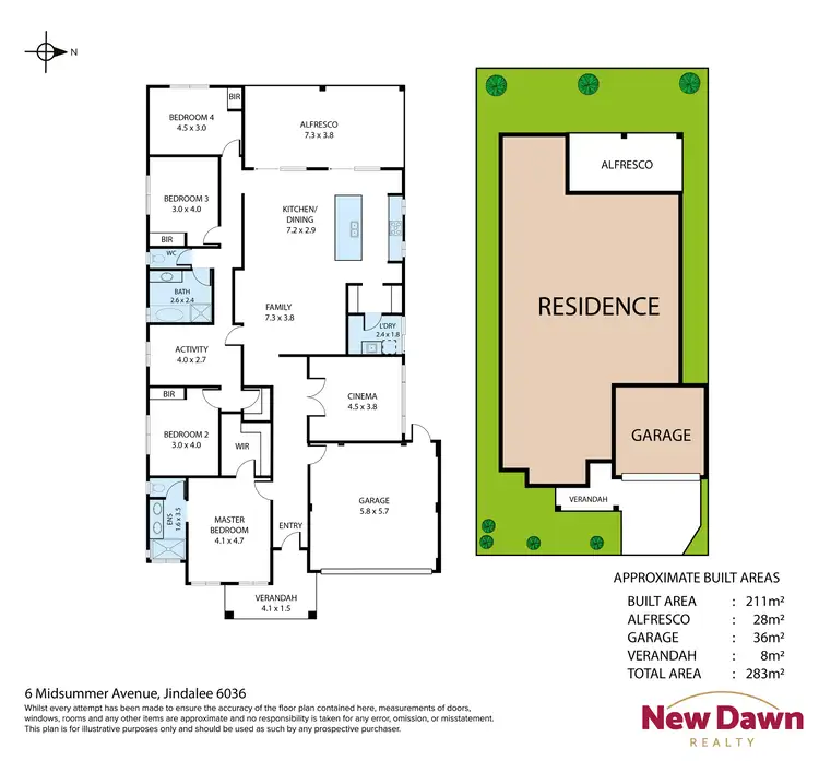 Floorplan of Homely house listing, 6 Midsummer Avenue, Jindalee WA 6036
