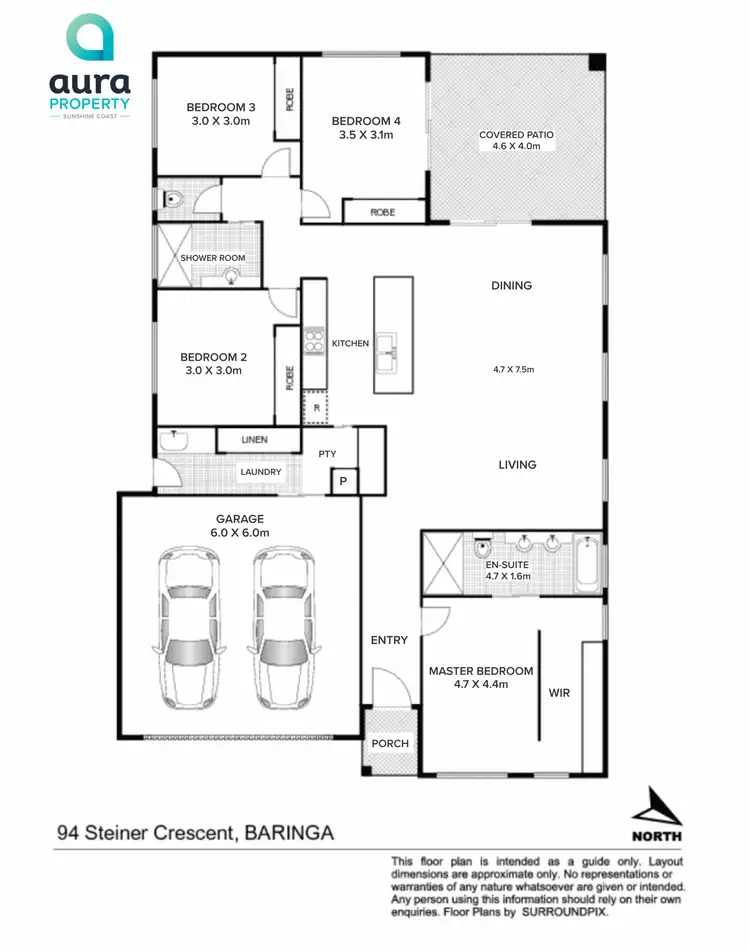 Floorplan of Homely house listing, 94 Steiner Crescent, Baringa QLD 4551