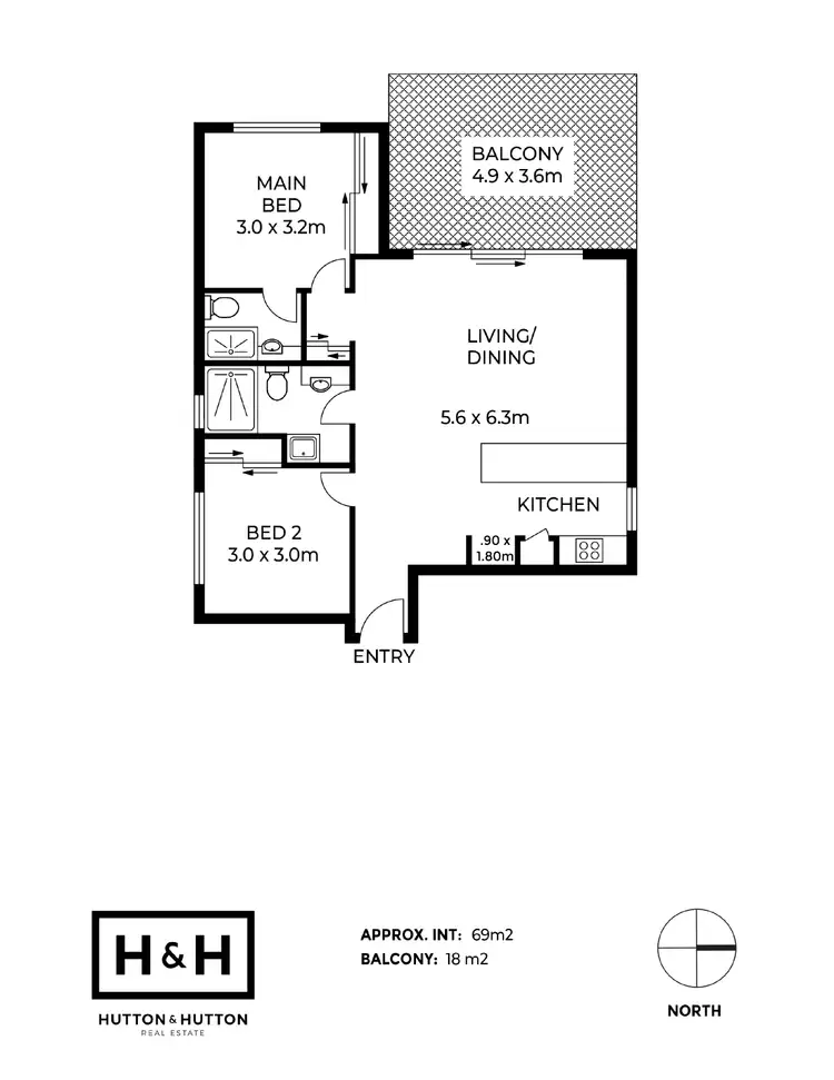 Floorplan of Homely apartment listing, 5/56 Dickenson Street, Carina QLD 4152