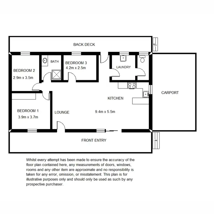 Floorplan of Homely house listing, 5 Anstey Road, Quorn SA 5433