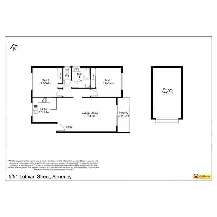 Floorplan of Homely unit listing, 5/51 Lothian Street, Annerley QLD 4103