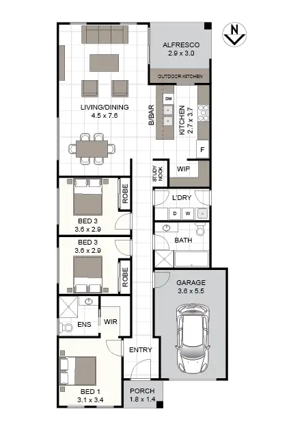 Floorplan of Homely house listing, 3 Kunjin Street, Austral NSW 2179