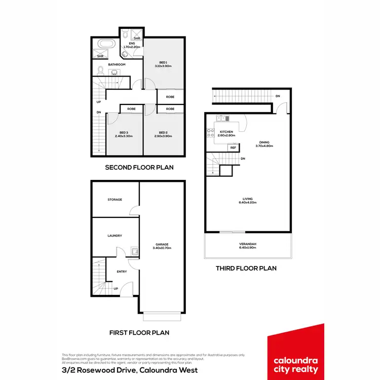Floorplan of Homely townhouse listing, 3/2 Rosewood Drive, Caloundra West QLD 4551