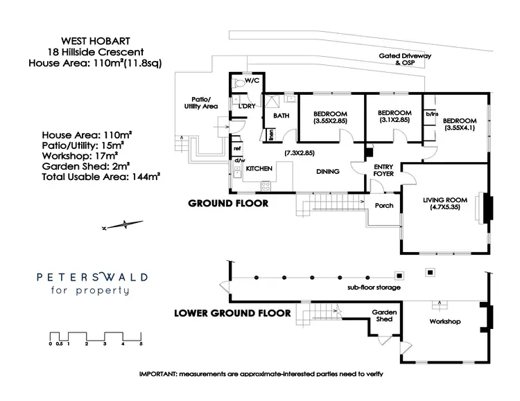 Floorplan of Homely house listing, 18 Hillside Crescent, West Hobart TAS 7000