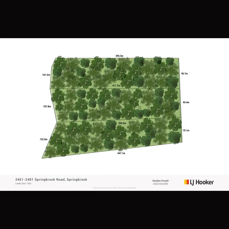 Floorplan of Homely land listing, 2461 Springbrook Road, Springbrook QLD 4213