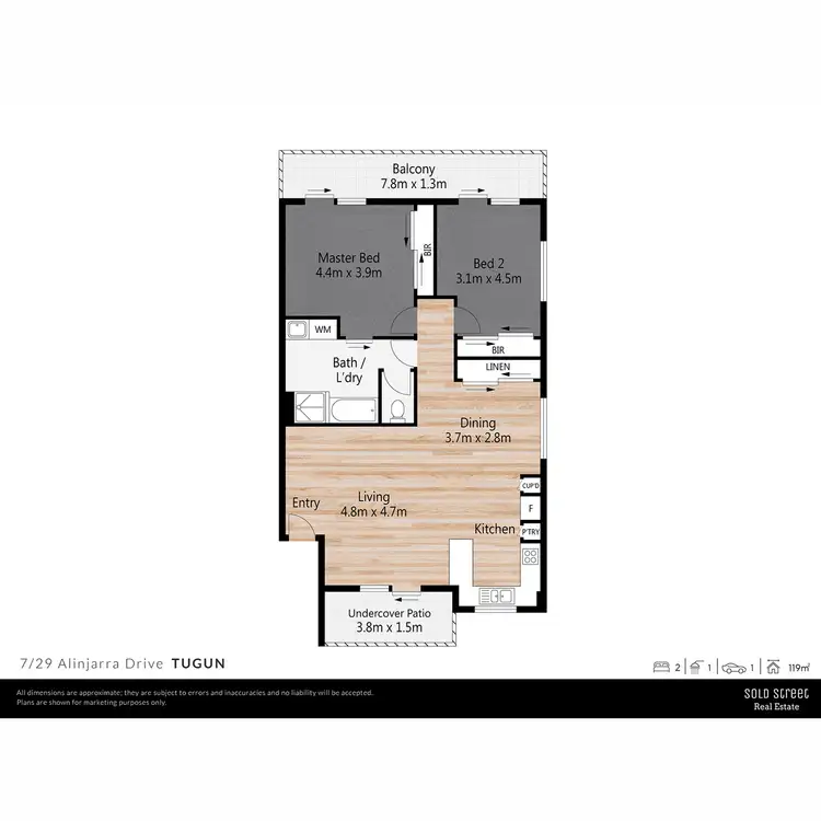 Floorplan of Homely unit listing, 7/29 Alinjarra Drive, Tugun QLD 4224