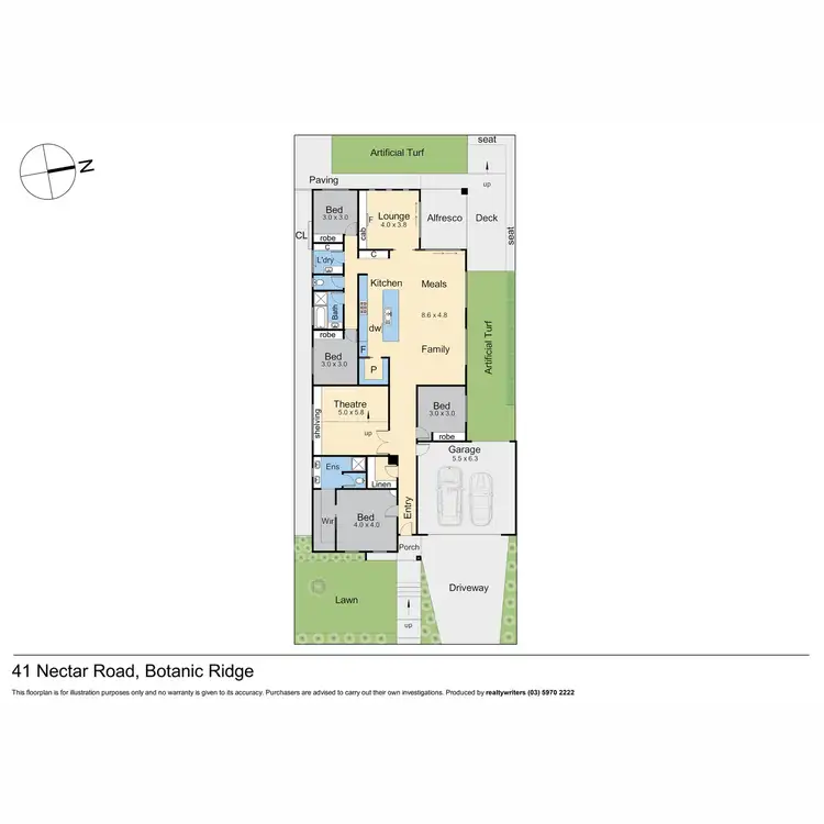 Floorplan of Homely house listing, 41 Nectar Road, Botanic Ridge VIC 3977