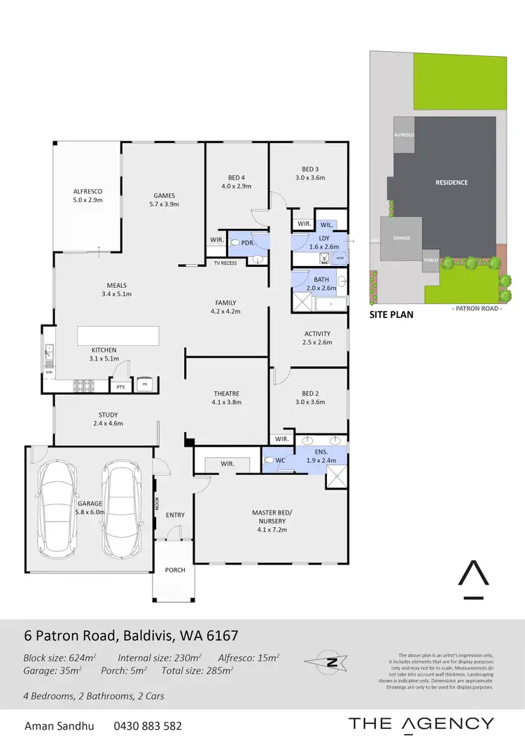 Floorplan of Homely house listing, 6 Patron Road, Baldivis WA 6171