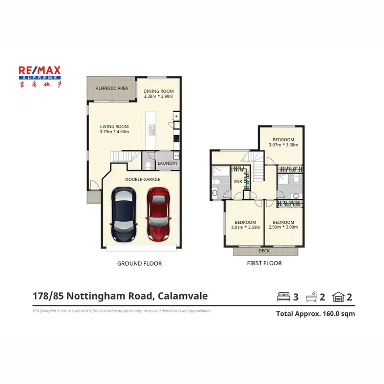 Floorplan of Homely townhouse listing, 178/85 Nottingham Road, Calamvale QLD 4116