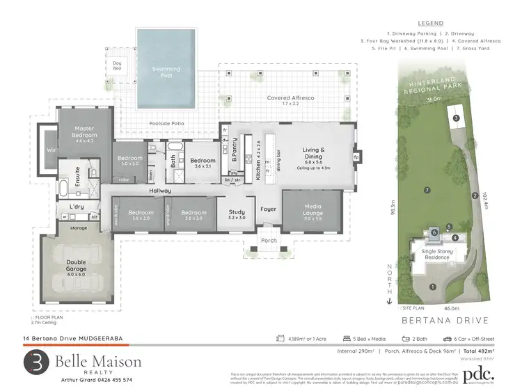 Floorplan of Homely rural property listing, 14 Bertana Drive, Mudgeeraba QLD 4213