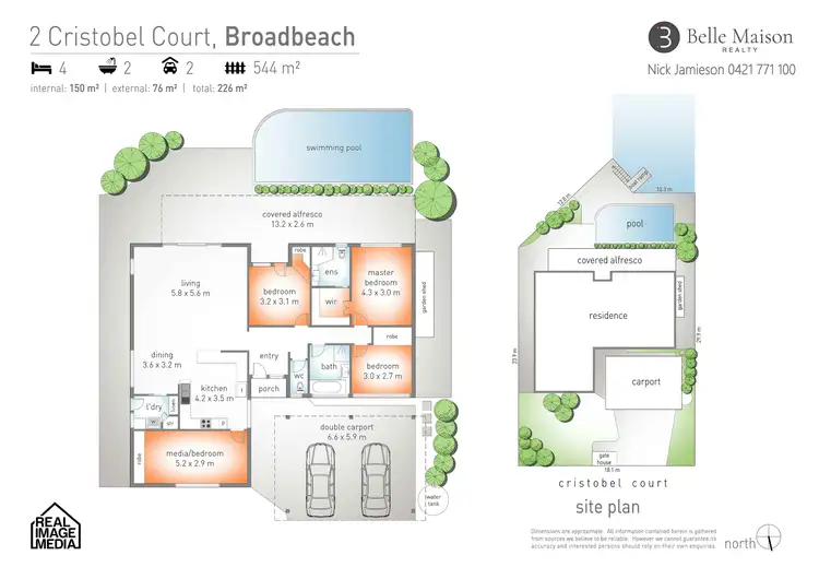 Floorplan of Homely house listing, 2 Cristobel Court, Broadbeach Waters QLD 4218