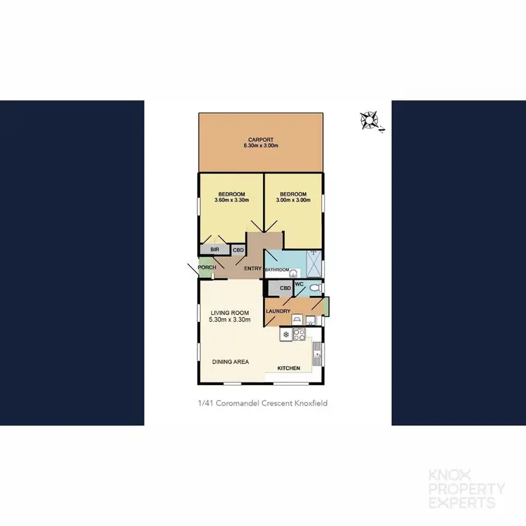 Floorplan of Homely unit listing, 1/41 Coromandel Crescent, Knoxfield VIC 3180