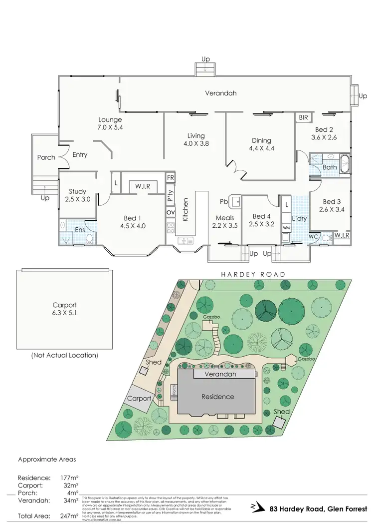 Floorplan of Homely house listing, 83 Hardey Road, Glen Forrest WA 6071