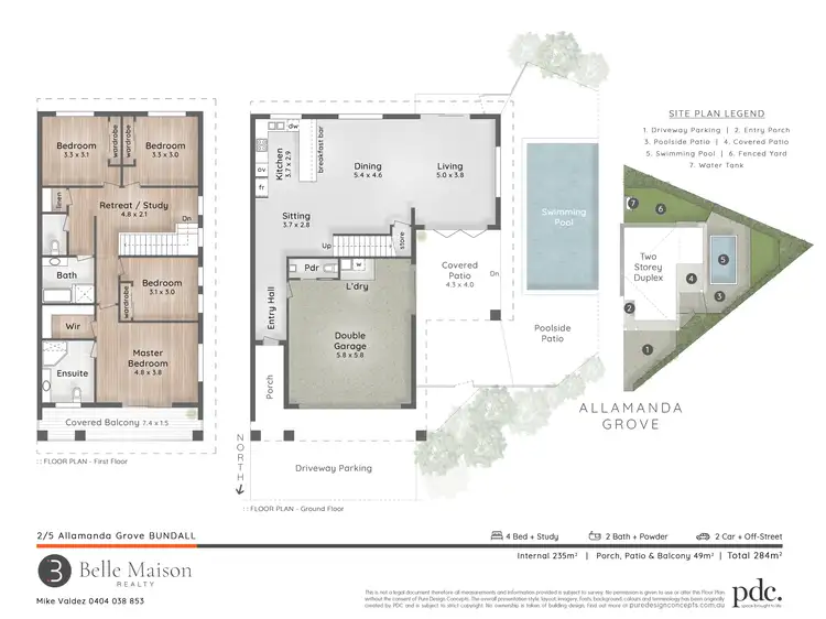 Floorplan of Homely house listing, 2/5 Allamanda Grove, Bundall QLD 4217