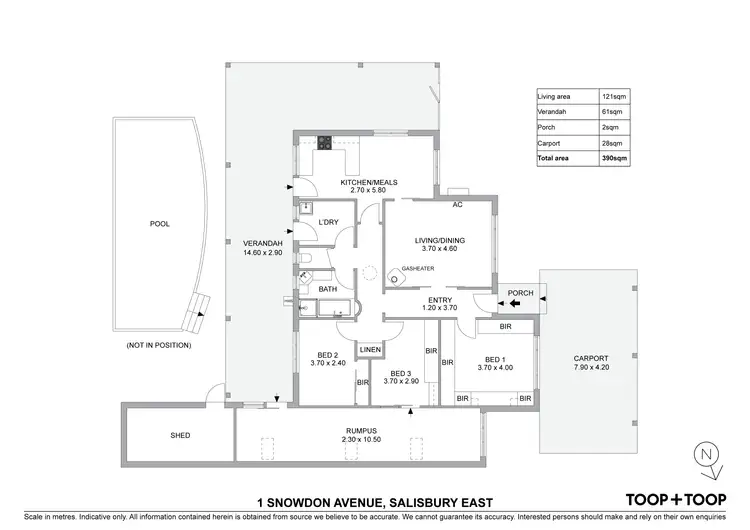 Floorplan of Homely house listing, 1 Snowdon Avenue, Salisbury East SA 5109