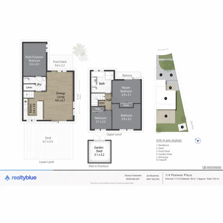 Floorplan of Homely townhouse listing, 1/4 Peewee Place, Burleigh Waters QLD 4220