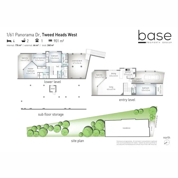 Floorplan of Homely semi-detached listing, 1/61 Panorama Drive, Tweed Heads West NSW 2485